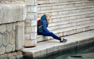 lonely young person